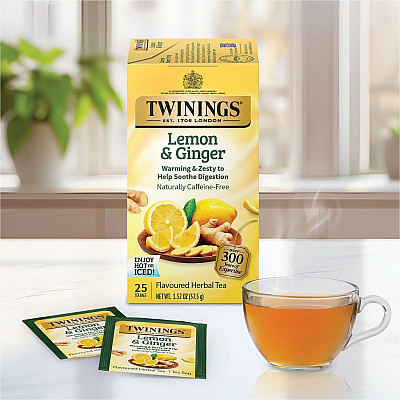 TWININGS Lemon & Ginger Herbal Tea Bag (TWG09180)