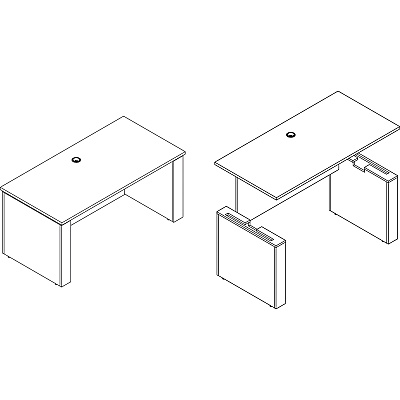 Lorell Essentials Series Sit-to-Stand Desk Shell (LLR69571)