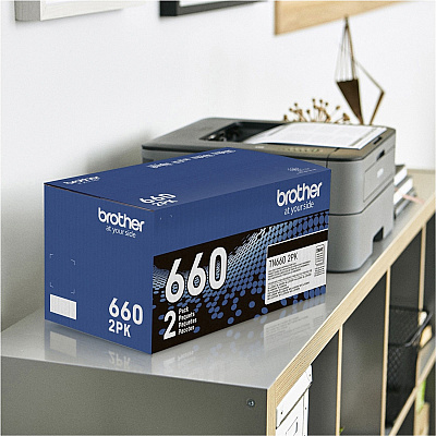 Brother TN-660 Original High Yield Laser Toner Cartridge - Twin-pack - Black - 2 / Box (TN6602PK)