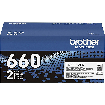 Brother TN-660 Original High Yield Laser Toner Cartridge - Twin-pack - Black - 2 / Box (TN6602PK)