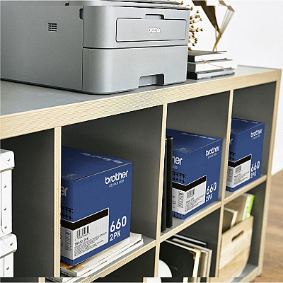 Brother TN-660 Original High Yield Laser Toner Cartridge - Twin-pack - Black - 2 / Box (TN6602PK)