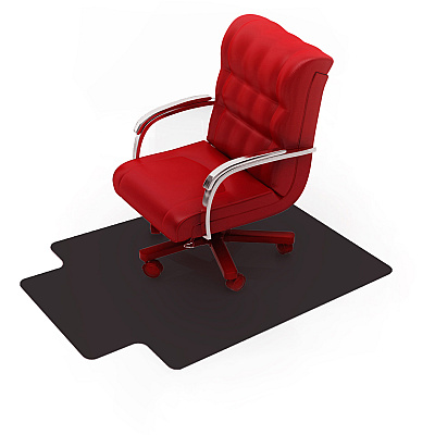 Cleartex Cleartex Vinyl Lipped Chair Mat for Carpets - 45" x 53" (FLRFC114553LLBV)