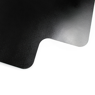 Floortex Advantagemat Black Vinyl Lipped Chair Mat for Hard Floor - 45" x 53" (FLRFC124553HLBV)