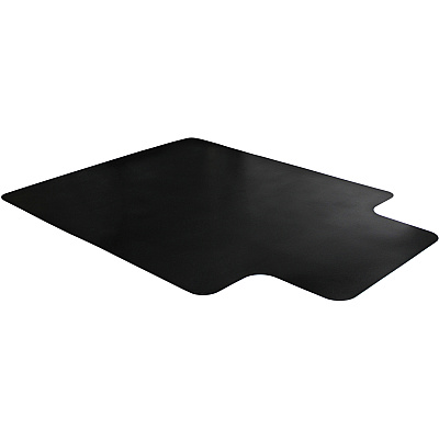 Floortex Advantagemat Black Vinyl Lipped Chair Mat for Hard Floor - 45" x 53" (FLRFC124553HLBV)