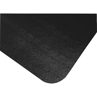Floortex Advantagemat Black Vinyl Lipped Chair Mat for Hard Floor - 45" x 53" (FLRFC124553HLBV)