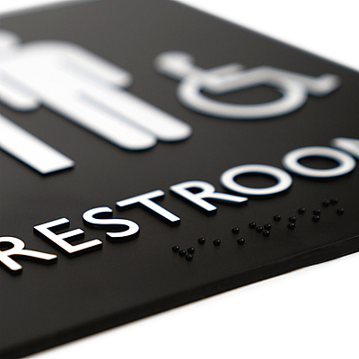 Lorell Unisex Handicap Restroom Sign (LLR02655)