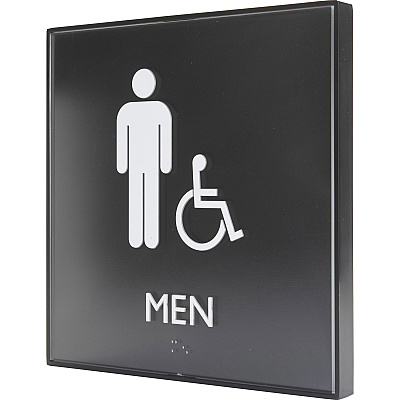 Lorell Men's Handicap Restroom Sign (LLR02659)