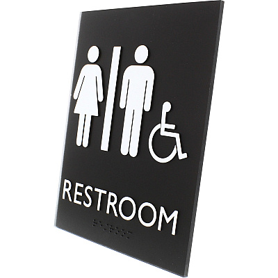 Lorell Unisex Handicap Restroom Sign (LLR02664)