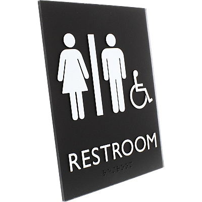Lorell Unisex Handicap Restroom Sign (LLR02664)