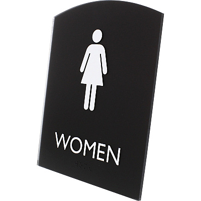 Lorell Arched Women's Restroom Sign (LLR02674)