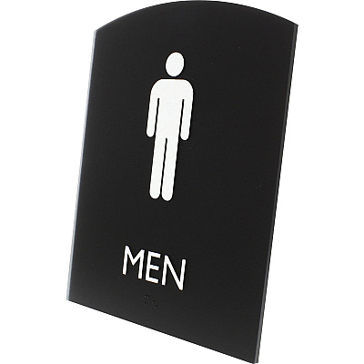 Lorell Arched Men's Restroom Sign (LLR02676)