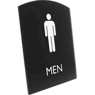 Lorell Arched Men's Restroom Sign (LLR02676)