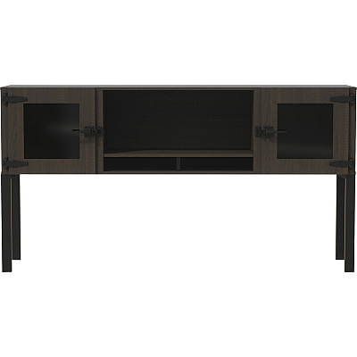 Mayline 72" Hutch with Glass Doors & Supports (MRHG72STO)