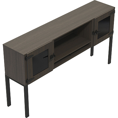 Mayline 72" Hutch with Glass Doors & Supports (MRHG72STO)