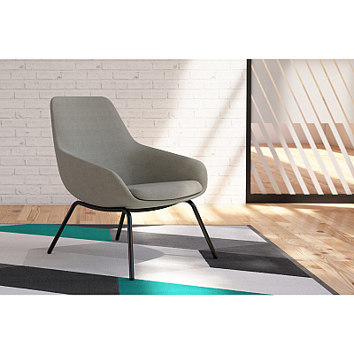 9 to 5 Seating 4-leg Lilly Lounge Chair (9101LGBFBU)