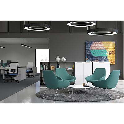 9 to 5 Seating W-shaped Base Lilly Lounge Chair (9111LGBFBU)