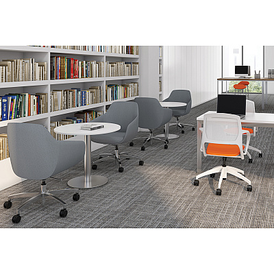 9 to 5 Seating Lilly 5-Star Base Fabric Lounge Chair (9154R2PFDO)