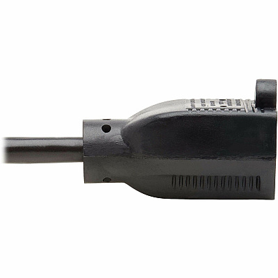 Eaton Tripp Lite Series Power Extension Cord, Right-Angle NEMA 5-15P to NEMA 5-15R - 10A, 120V, 18 AWG, 25 ft. (7.62 m), Black (P02202515D)