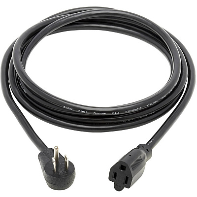 Eaton Tripp Lite Series Power Extension Cord, Right-Angle NEMA 5-15P to NEMA 5-15R - Heavy-Duty, 15A, 120V, 14 AWG, 10 ft. (3.05 m), Black (TRPP02401015D)