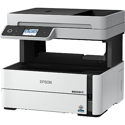 Epson WorkForce ST-M3000 Monochrome Multifunction Supertank Printer. Cartridge Free MFP with ADF & Fax Inkjet copier/Fax/Scanner-1200x2400 dpi Print-Automatic Duplex Print-1200 dpi Optical Scan-20 ppm-Up to 23k pages of ink-Wireless LAN (C11CG93201)