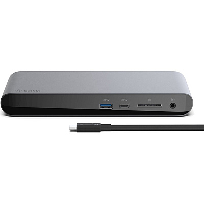 Belkin Thunderbolt 3 Dock Pro USB C Laptop Docking station MacOS & Windows, Dual 4K @60Hz (F4U097TT)