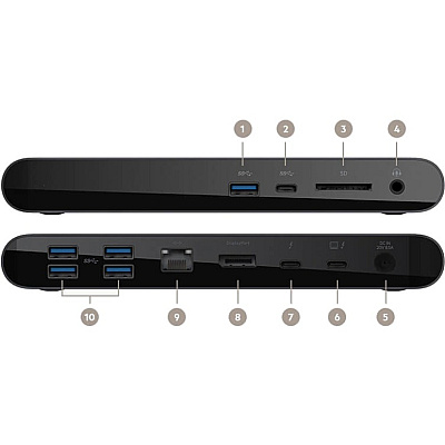 Belkin Thunderbolt 3 Dock Pro USB C Laptop Docking station MacOS & Windows, Dual 4K @60Hz (F4U097TT)