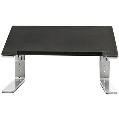 StarTech Adjustable Laptop Stand - Heavy Duty Steel & Aluminum - 3 Height Settings - Tilted - Ergonomic Laptop Riser - Laptop Desk Or Table Stand (LTSTND)