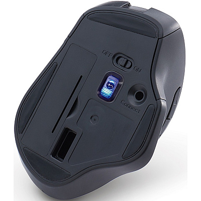 Verbatim Silent Ergonomic Wireless Blue LED Mouse - Graphite (70242)