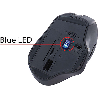 Verbatim Silent Ergonomic Wireless Blue LED Mouse - Dark Teal (70244)