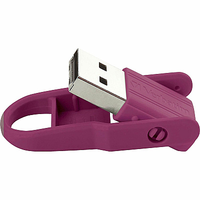 Verbatim 16GB Store 'n' Flip USB Flash Drive - 2pk- Berry, Blue (VER70377)