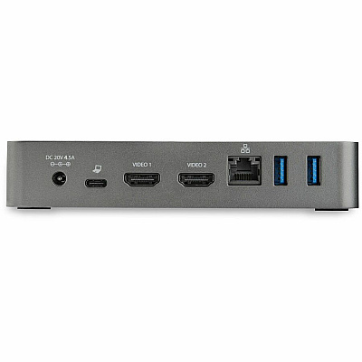 StarTech Dual Hdmi Monitor Usb-c Docking Station W/ 65w Power Delivery - Mac & Windows - 1x Type-c & 3x Type-a Ports - Gbe - 1080p (DK30CHHPD)