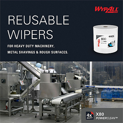 Wypall PowerClean X80 Heavy Duty Cloths (KCC41025)