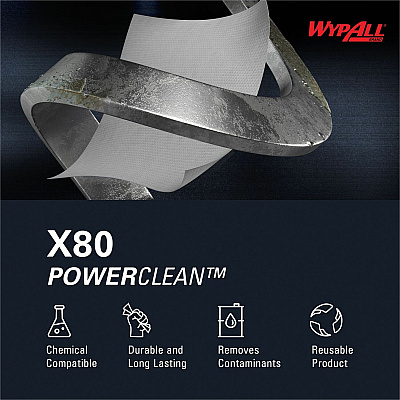 Wypall PowerClean X80 Heavy Duty Cloths (KCC41025)