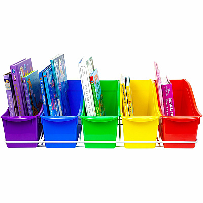 Storex Large Book Bins Metal Shelf Rack (STX71125U01C)