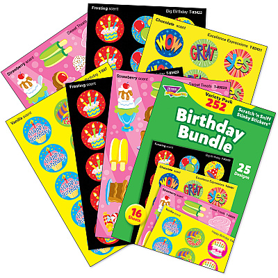 TREND Birthday Scratch 'n Sniff Stinky Stickers (TEPT83918)