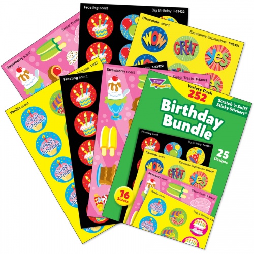 TREND Birthday Scratch 'n Sniff Stinky Stickers (T83918)