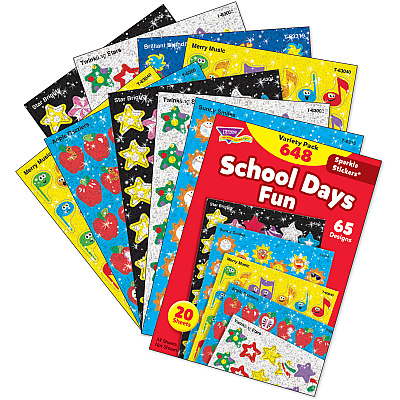 TREND Sparkle Stickers School Days Fun Stickers (TEP63909)