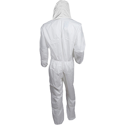Kleenguard A30 Coveralls - Zipper Front with 1" Flap, Elastic Back, Wrists, Ankles & Hood (KCC46115)