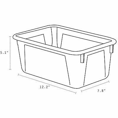 Storex Crystal Clear Cubby Bin (STX62464U05C)