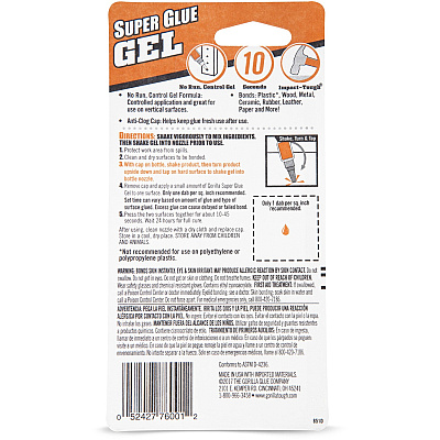 Gorilla Glue Glue Glue Gorilla Glue Glue Super Glue Gel (GOR7600101)