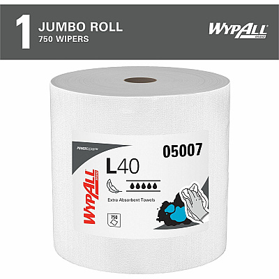 Wypall PowerClean L40 Extra Absorbent Towels (KCC05007)