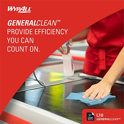 Wypall GeneralClean L10 Light Cleaning Windshield Towels (KCC05123)