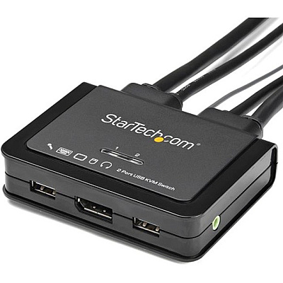 StarTech 2port 4k Displayport Kvm Switch W/cables (SV211DPUA4K)