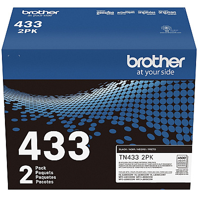 Brother TN-433 Original High Yield Laser Toner Cartridge - Twin-pack - Black - 2 / Box (TN4332PK)