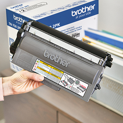 Brother TN-750 Original High Yield Laser Toner Cartridge - Twin-pack - Black - 2 / Box (TN7502PK)