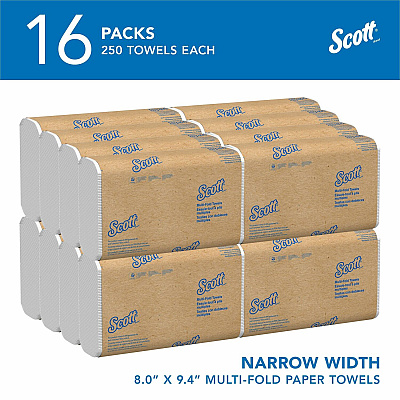 Scott Multifold Narrow Width Paper Towels with Absorbency Pockets (KCC37490)