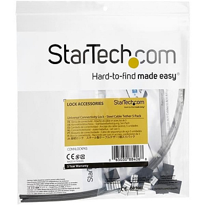 StarTech 5pk Security Cable Tethers For Adapters (CONNLOCKPK5)