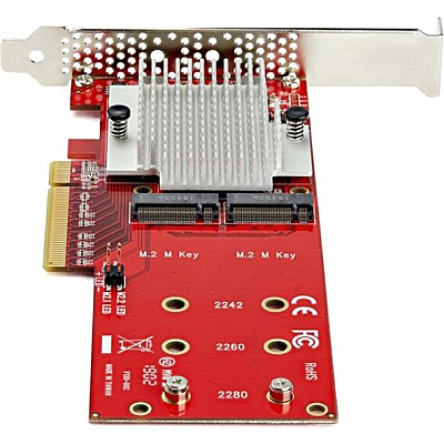 StarTech Dual M.2 Pcie Ssd Adapter Card Nvme/ahci (PEX8M2E2)