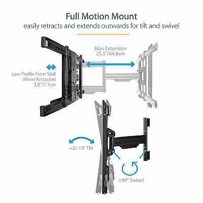 StarTech Full Motion Tv Wall Mount Up To 80 Inch (FPWARTS1)