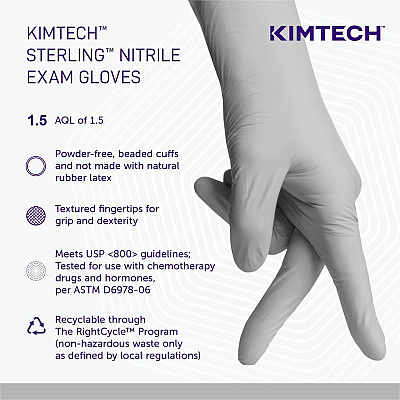 KIMTECH Sterling Nitrile Exam Gloves - 9.5" (KCC50709CT)